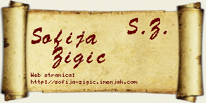 Sofija Žigić vizit kartica